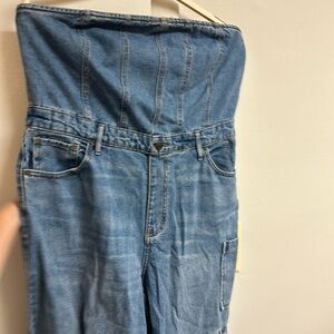 COPY - Women’s Tube Cargo Denim Jumpsuit - Wild Fable, medium wash